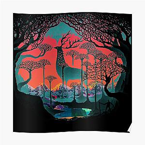 Princess Mononoke - Forest Spirit - Woodland Illustration Poster RB2212