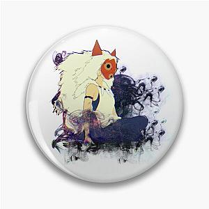 Princess Mononoke - Masked Princess Mononoke Illustration - Smoke And Magical Fog Pin RB2212