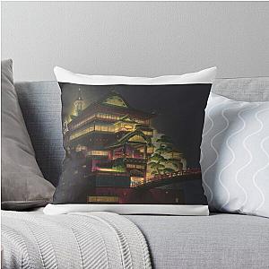 Spirited Away - Night Bathhouse  Throw Pillow RB2212