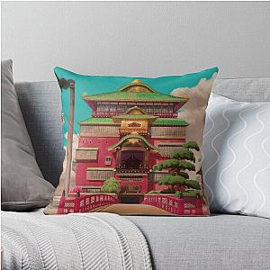 Spirited Away - rumah susun Throw Pillow RB2212