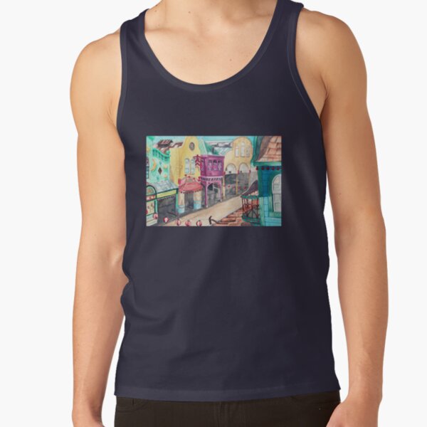 Chihiro's Lost Town - Anime Scene Painting Tank Top RB2212 product Offical GHIBLI1 Merch