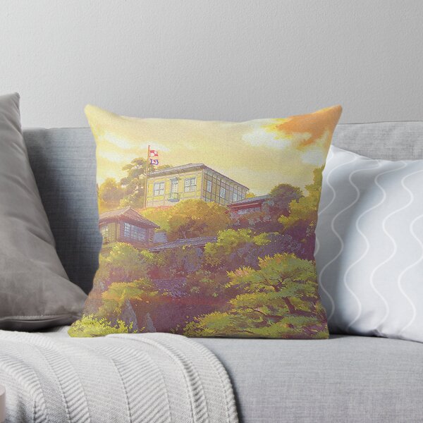 From up on poppy hill sceencap Throw Pillow RB2212 product Offical GHIBLI1 Merch