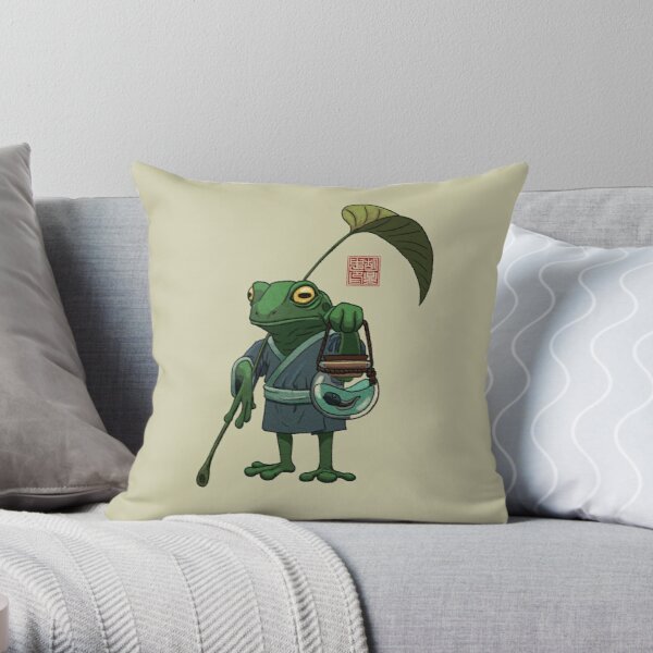 A Frog and His Son Throw Pillow RB2212 product Offical GHIBLI1 Merch
