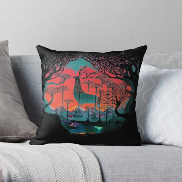 Forest Spirit - Woodland Illustration Throw Pillow RB2212 product Offical GHIBLI1 Merch