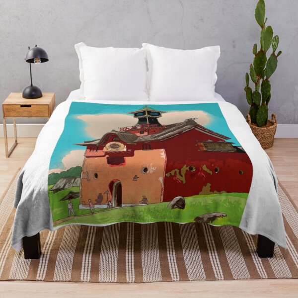 clock tower Throw Blanket RB2212 product Offical GHIBLI1 Merch