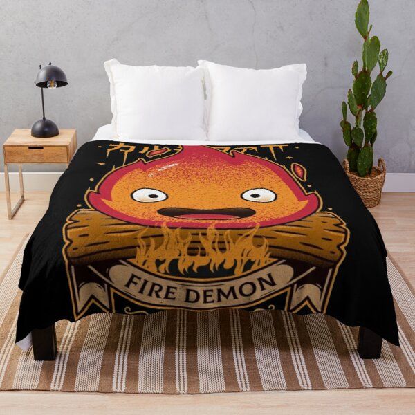 Fire Demon Throw Blanket RB2212 product Offical GHIBLI1 Merch
